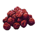 Bayas rojas secas