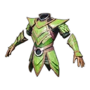 Cuerpo de piel de dragón verde